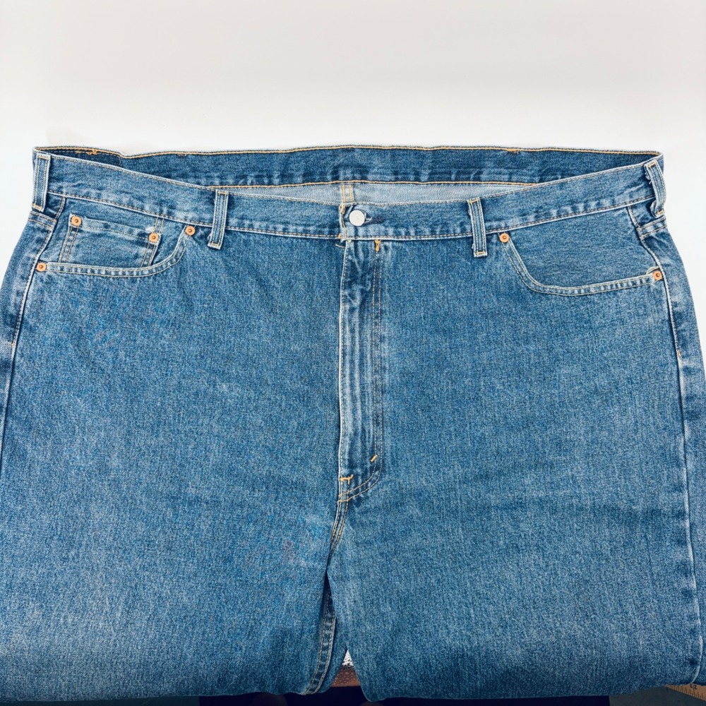 Levis 550 Jeans Mens 50x29 Relaxed Fit Blue Medium Wash Big Western